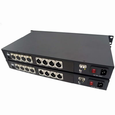 XLR 연결기와 섬유 컨버터에 대한 4Ch 양방향성 균형적 오디오